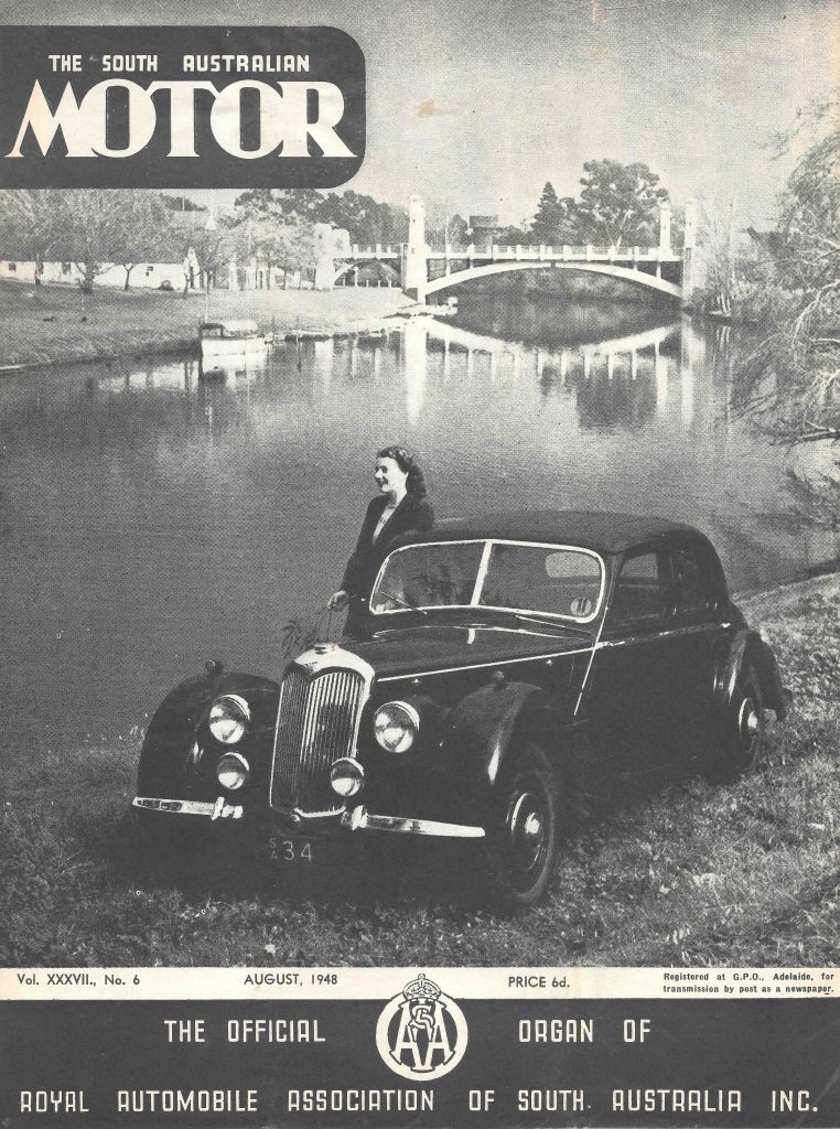 Riley on SA Motor Cover 1948
